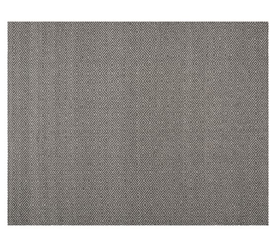 Pottery Barn DIAMOND WRAPPED JUTE RUG - GRAY pottery barn rugs 40% off sale