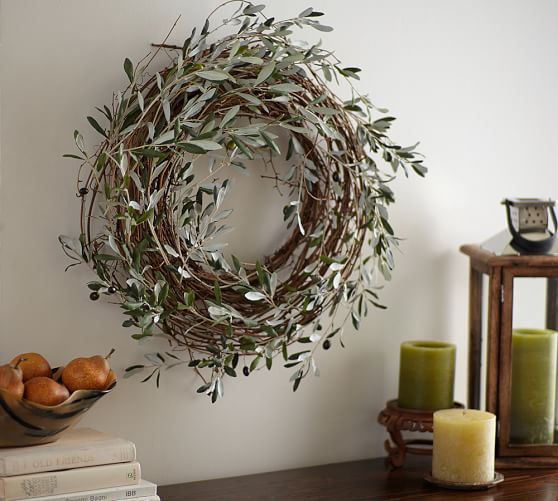 Pottery Barn HARVEST OLIVE WREATH