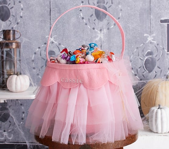 Pottery Barn Kids Halloween Pink Tulle Treat Bag pottery barn kids halloween treat bags sale
