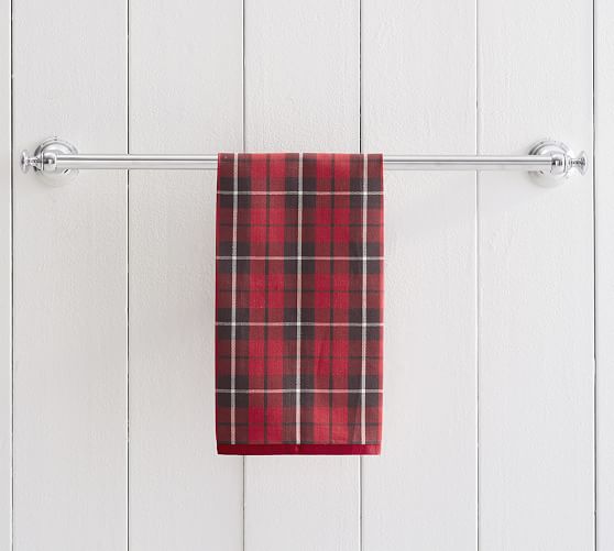 Pottery Barn LANDON PLAID GUEST TOWELS - SET OF 2 pottery barn towels sale