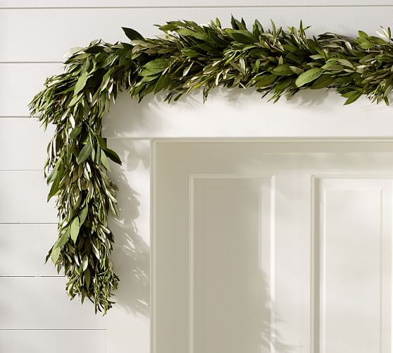 Pottery Barn LIVE OLIVE LEAF & MYRTLE GARLAND pottery barn 20% sale
