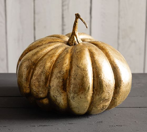 Pottery Barn Metallic Gold Pumpkin pottery barn 20% sale