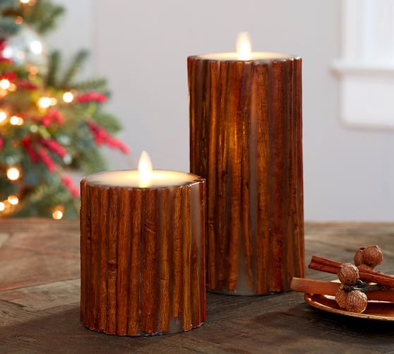 Pottery Barn PREMIUM FLICKER FLAMELESS CINNAMON STICK CANDLE pottery barn 20% sale fall 2016