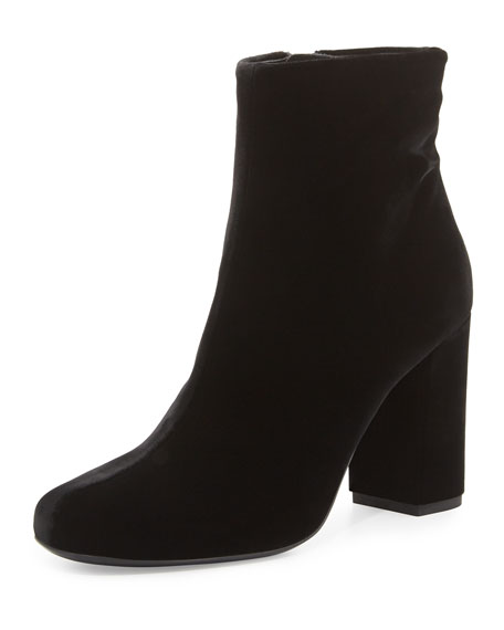 Saint Laurent Babies Velvet 90mm Ankle Boot Black (Nero) ankle boots fall 2016