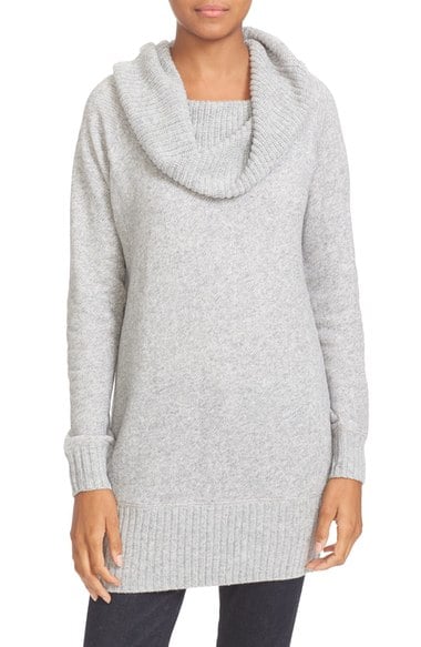 Soft Joie 'Lema' Cowl Neck Cotton Sweater Light Heather Grey cowl neck sweaters fall 2016