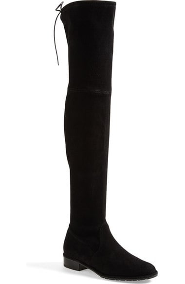 Stuart Weitzman 'Lowland' Over the Knee Boot (Women) Black Suede over the knee boots fall