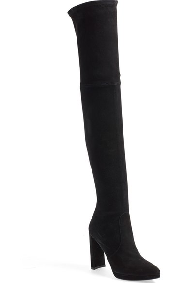 Stuart Weitzman 'Skyscraper' Over the Knee Boot (Women) Black over the knee boots fall 