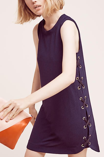 Sunday in Brooklyn Isolde Lace-Up Dress Navy Blue Anthropologie anthro days