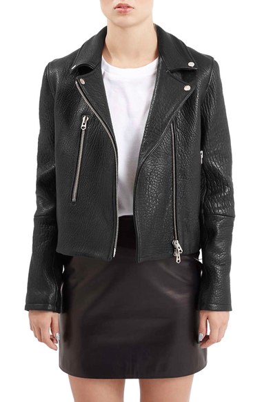 Topshop Boutique Leather Biker Jacket Black leather moto jackets fall 2016