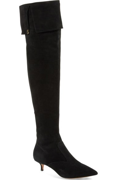 Tory Burch 'Elizabeth' Pointy Toe Over the Knee Boot (Women) Black over the knee boots fall 2016