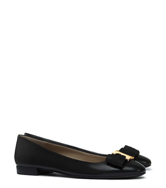 Tory Burch GEMINI LINK BOW FLAT Black tory burch fall event