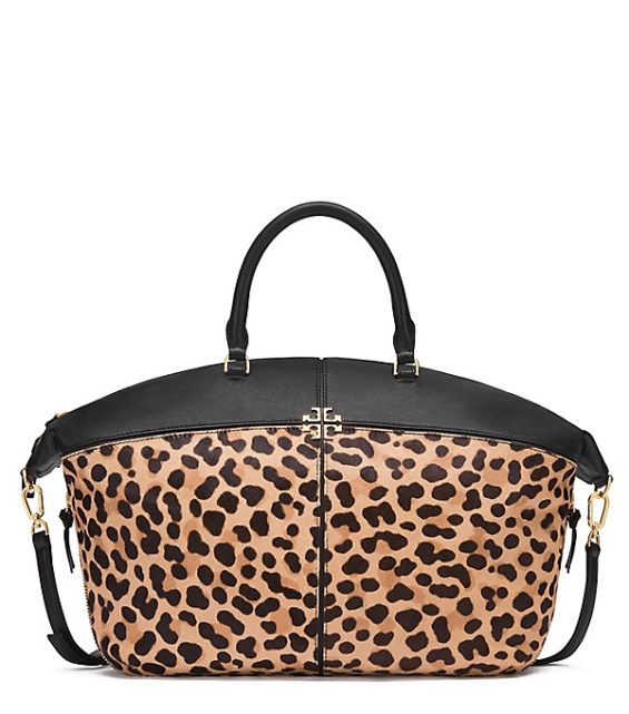 Tory Burch IVY LEOPARD SLOUCHY SATCHEL MULTI tory burch fall event