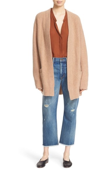 Vince Open Front Cashmere Cardigan Camel cashmere cardigans fall 2016