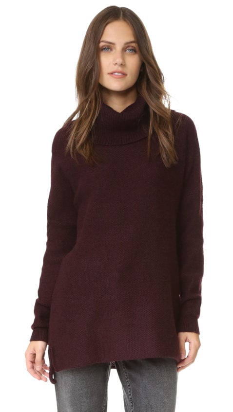 cupcakes and cashmere Dexter Cowl Neck Sweater Oxblood cowl neck sweaters fall 2016