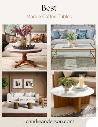 Lifestyle expert, journalist and interior design blogger Candie Anderson of candieanderson.com features the best marble coffee tables in the top interior design trends. She also shared tips on how you can style your marble coffee table.