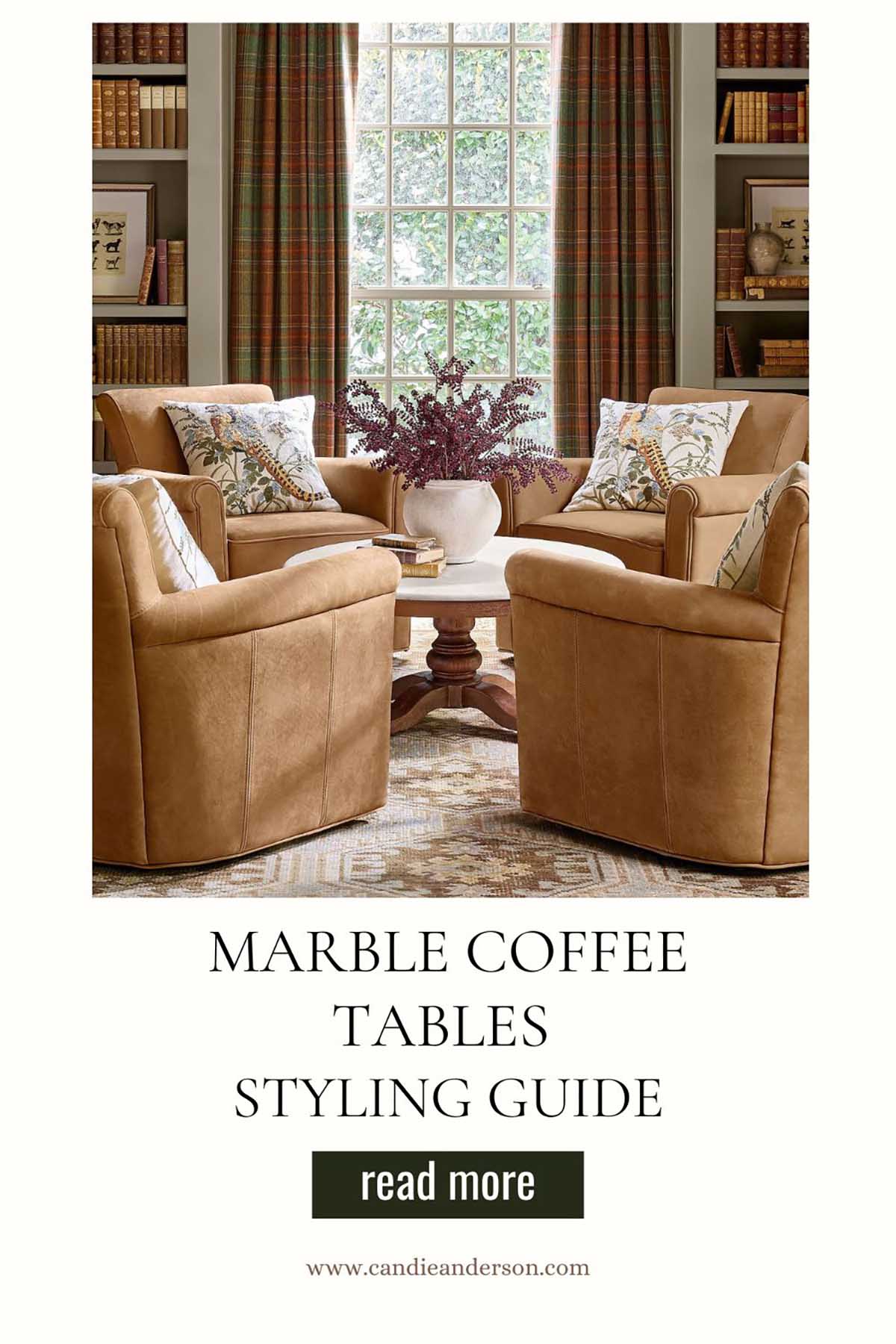 Lifestyle expert, journalist and interior design blogger Candie Anderson of candieanderson.com shares the best marble coffee tables styling guide.
