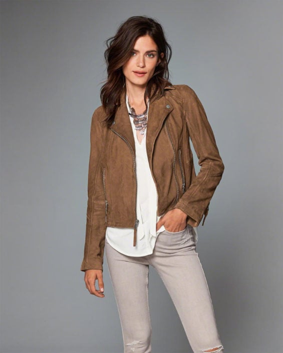 A&F Collection Flagship Exclusive Genuine Suede Biker Jacket suede moto jackets fall 2016 trend