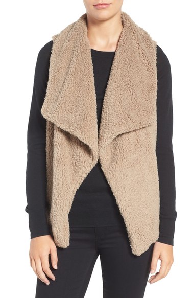 BB Dakota Albion Wubby Faux Fur Vest Camel faux fur vests fall 2016