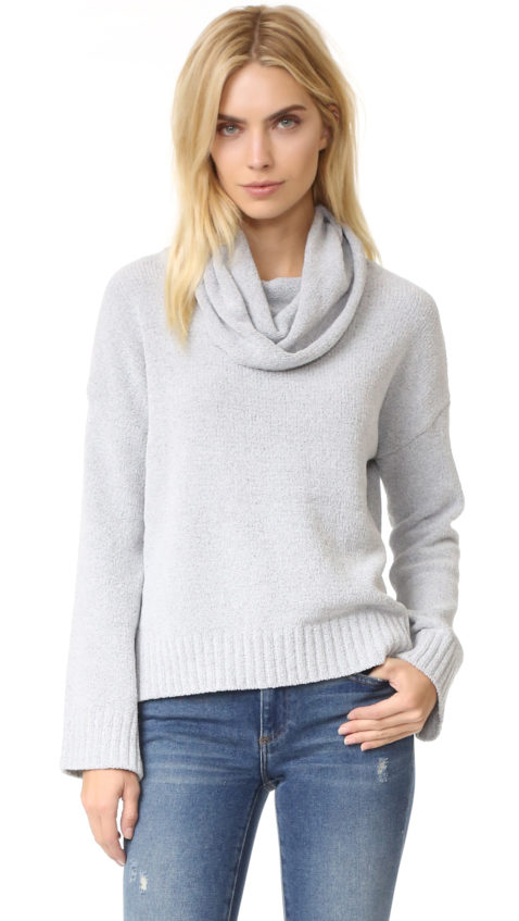 BB Dakota Marcilly Cowl Neck Cropped Sweater Heather Grey Shopbop end of the season sale