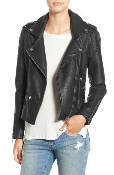 BLANKNYC 'Easy Rider' Faux Leather Moto Jacket Black Nordstrom faux leather moto jackets fall 2016