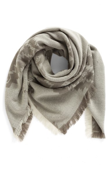 BP. Geo Print Jacquard Scarf Grey Multi blanket scarves fall 2016
