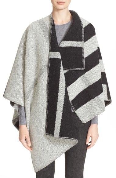 Burberry Brit Check Wool & Cashmere Cape Natural White capes fall 2016 thanksgiving