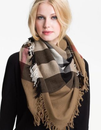 Burberry Check Merino Wool Scarf House Check blanket scarves fall