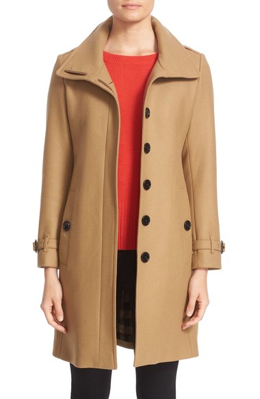 Burberry 'Gibbsmoore' Funnel Collar Trench Coat Camel trench coats fall 2016