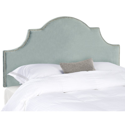 Caswell Upholstered Headboard Nailhead Trim Wedgewood Blue by Alcott Hill Wayfair upholstered headboard sale