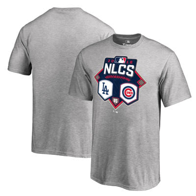 Chicago Cubs vs. Los Angeles Dodgers Youth 2016 League Championship Series Matchup T-Shirt - Heather Gray