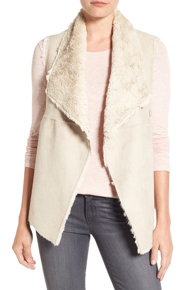 Dylan 'Madison' Faux Shearling Vest Chino faux fur vests fall 2016