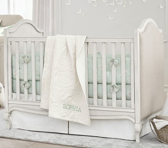 Emily & Meritt Remy Convertible Crib Powder White emily & meritt for pottery barn kids collection