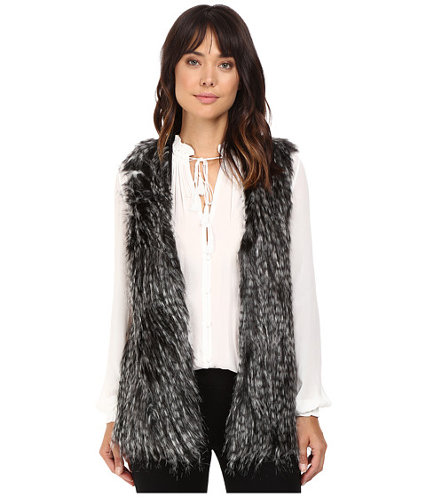 Jack by BB Dakota Agneta Faux Fur Vest Black faux fur vests fall 2016