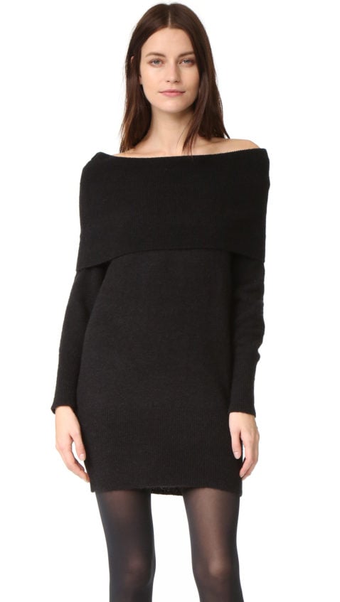 KENDALL + KYLIE Fuzzy Knit Tunic Black casual tunics fall 2016