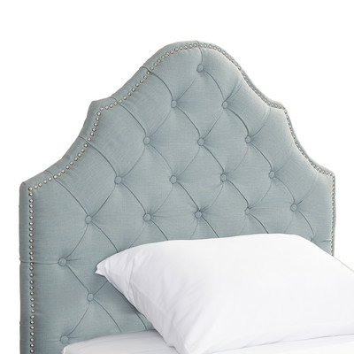 Lily Pond Upholstered Tufted Headboard Nailhead Trim by House of Hampton wayfair upholstered headboard sale