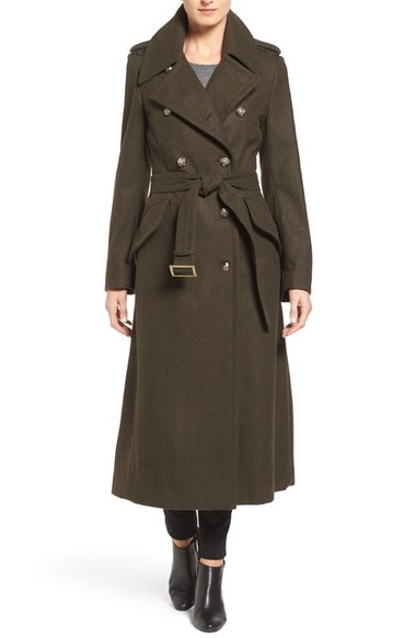 London Fog Double Breasted Trench Coat Olive Green trench coats fall 2016