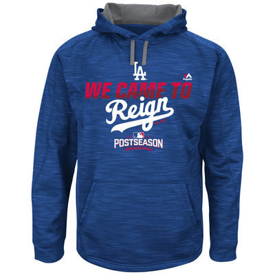 Los Angeles Dodgers Majestic 2016 Postseason Authentic Collection Came To Reign Streak Fleece Hoodie - Royal