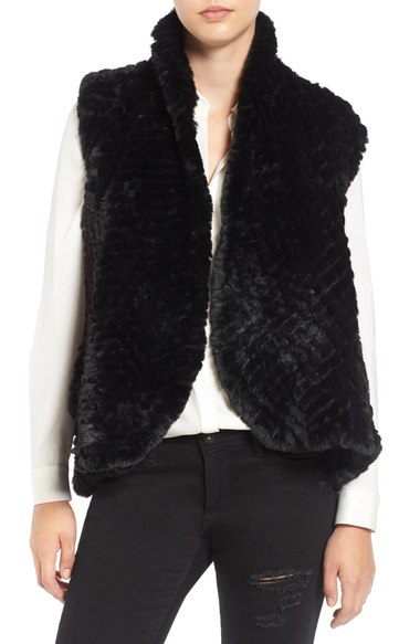 Love Token Faux Fur Vest Black faux fur vests fall 2016