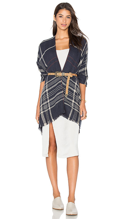 MICHAEL STARS Plaid To See You Cape Nocturnal capes fall 2016 thanksgiving