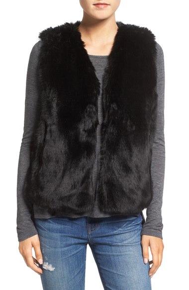 Madewell Faux Fur Vest True Black faux fur vests fall 2016