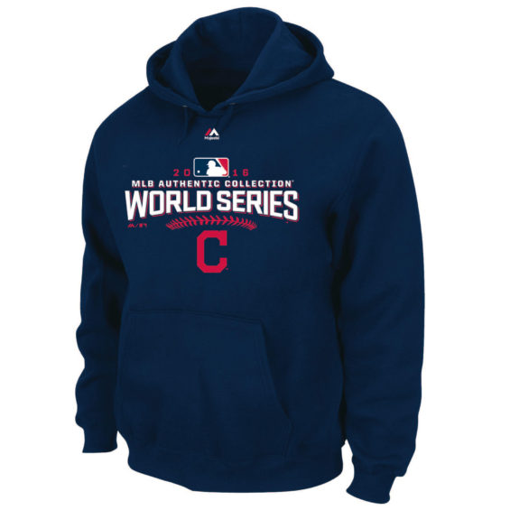 Majestic Cleveland Indians Navy 2016 World Series Bound Big & Tall Pullover Hoodie