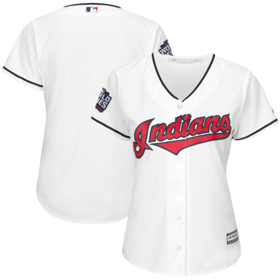 Majestic Cleveland Indians Women's White 2016 World Series Bound Cool Base Team Jersey