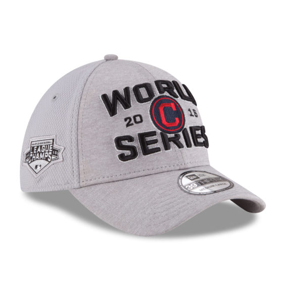 New Era Cleveland Indians Youth Heather Gray 2016 American League Champions Locker Room 39THIRTY Flex Hat cleveland indians alcs champions