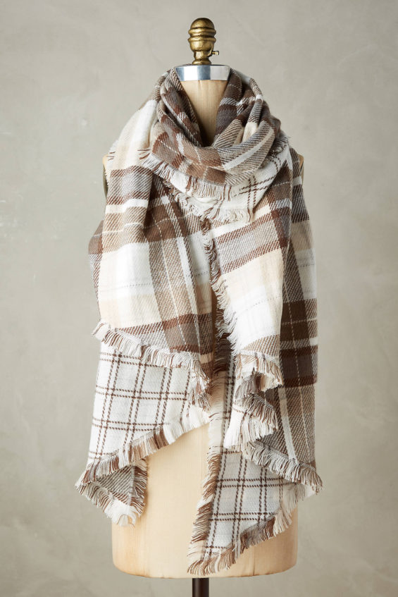 Plaid Blanket Scarf Neutral blanket scarves fall