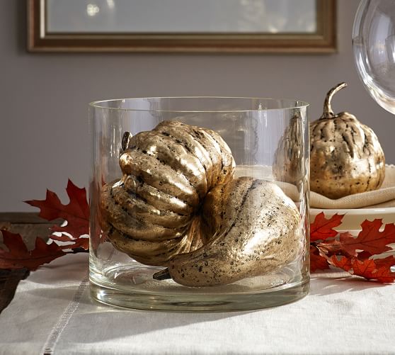 Pottery Barn GOLD PUMPKINS & GOURDS VASE FILLER pottery barn 20% + free shipping sale