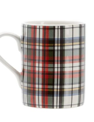 Pottery Barn PLAID REACTIVE GLAZE MUG - Denver Plaid pottery barn mugs sale
