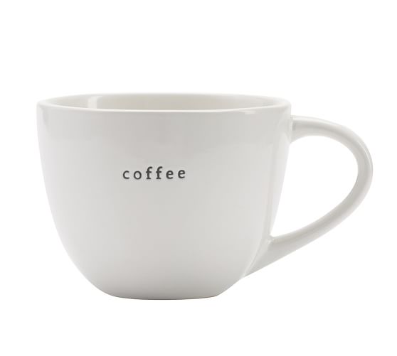 Pottery Barn SENTIMENT MUG - COFFEE pottery barn mugs sale