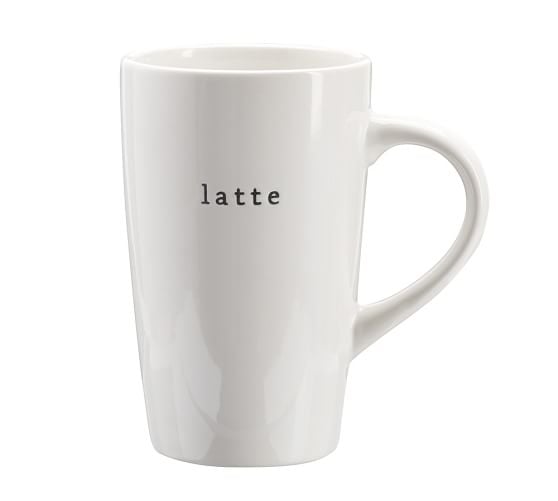 Pottery Barn SENTIMENT MUG - LATTE pottery barn mugs sale