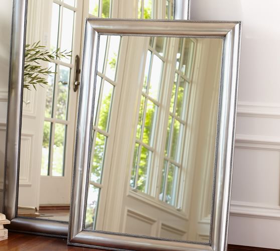 Pottery Barn SILVER BEADED MIRROR pottery barn flash sale