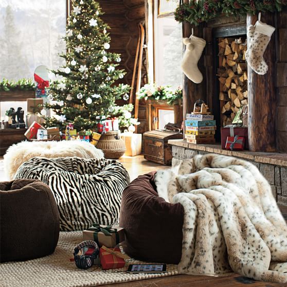 Pottery Barn Teen Brown Zebra Faux Fur Beanbag pottery barn teen seating sale